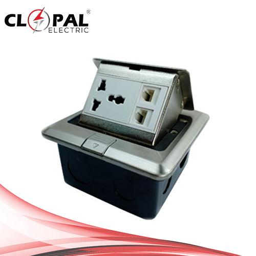 Clopal Silver Floor Socket Multi+Hdmi - Maryam Electric