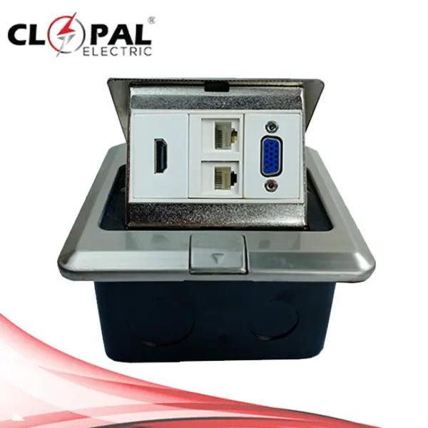 Clopal Silver Floor Socket Multi+Usb - Maryam Electric