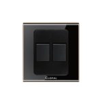 Clopal Black 2 Gang Switch