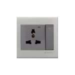 Clopal Elegant Grey Light Plug Sw+Soc With Led