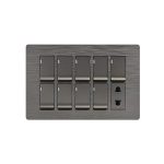 Clopal Flatty 9 Switch + 1 Socket