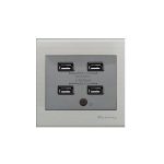 Clopal Elegant Grey Usb 4 Socket 4.2A