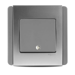 Clipsal Neo 1 Gang 2 way Switch Grey Silver with LED and Fluorescent