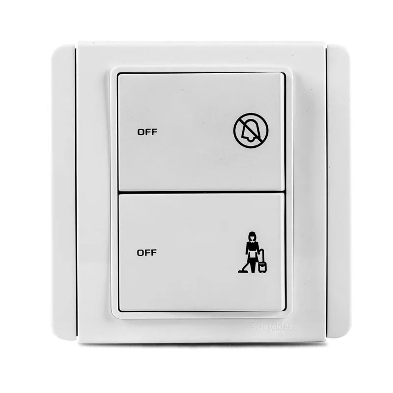 2at4r5sj Clipsal Neo 2 Gang Switch with DND & PCU Indicator - Image 1