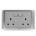 Clipsal Neo 13A 3 Pin Flat Duplex Switched Socket - Image 2
