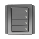 Clipsal Neo 1-4 Gang Horizontal Grey Silver With Fluorescent - Image 4