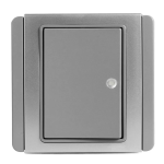 Clipsal Neo 1 Gang 2 way Switch Horizontal Grey Silver with LED and Fluorescent
