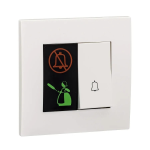 Clipsal Vivace Bell Press Switch with DND & PCU Symbols