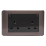 Clipsal Zencelo 13A 3 Pin Flat Duplex Switch Socket - Image 3