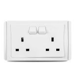 Clipsal Neo 13A 3 Pin Flat Duplex Switched Socket
