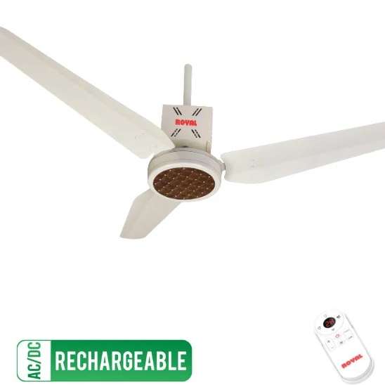ptq838ds Royal Fans Passion Cushion - ACDC Rechargeable Ceiling Fan - Image 1