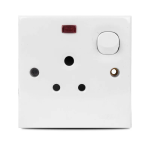 Clipsal E-Series 5A 3 Pin Round Switch Socket with Neon