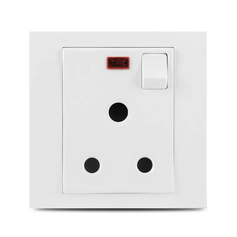 yrn5s74l Clipsal Vivace 15A 3 Pin Round Switch Socket with Neon - Image 1