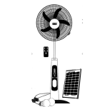 Coarts Solar Stand Fan With Led Bulbs 30w