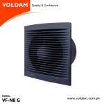 Voldam Slim - Unique & Stylish Exhaust Fan Elegant Grey