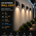 OUTDOOR WALL LIGHT 5W LED K Light Down Light – IP65 Weatherproof Aluminum Exterior Sconce