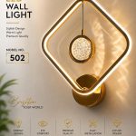 Modern LED Wall Light – Gold Finish, (Model 502)