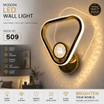 Modern LED Wall Light – Gold Finish, (Model 509 A)