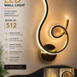 Modern LED Wall Light – Gold Finish, (Model 512)