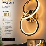 Modern LED Wall Light – Gold Finish, (Model 511)