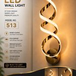 Modern LED Wall Light – Gold Finish, (Model 513)