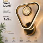 Modern LED Wall Light – Gold Finish, (Model 509 B)