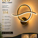 Modern LED Wall Light – Gold Finish, (Model 514)